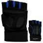 Allextreme AENG001 Multipurpose Gym and Bike Wrist Half Finger Gloves for Fitness Weightlifting Exercise Sport Cycling (Blue_Large)