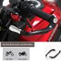 Allextreme EXUL2SL 7/8" Universal CNC Handlebar Brake Protector Metal Alloy Clutch Lever Protection Guard Extra Durable, Adjustable Angle & Length for Motorcycle (Silver)