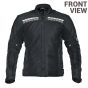 Allextreme SPEEDO Bike Riding Jacket Racer Armour Back Elbows Shoulders Protection Mesh Fabric with Night Visibility Sticker for Men (XL, Black & White)