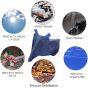 Allextreme L-7009 Full Bike Body Cover Water Resistant Dustproof Rustproof UV Protection Cover Compatible for Pulsar above 180cc and Upto Royal Enfield Bullet Size (Navy Blue & Blue, Large)