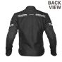 Allextreme SPEEDO Bike Riding Jacket Racer Armour Back Elbows Shoulders Protection Mesh Fabric with Night Visibility Sticker for Men (XL, Black & White)