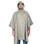 Allextreme Poncho Raincoat Hooded Waterproof Rainwear Adult Lightweight Unisex Cape for Hiking Camping Emergency- Khaki