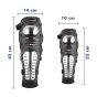 AllExtreme EXPBKG4 Stainless Steel Breathable Adjustable Knee & Elbow Pads Protection Motorcycle Racing Riding Unisex Guard Armor Protective Gear with Microfiber Towel (Black)