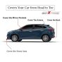 AllExtreme BN7006 Car Body Cover for Maruti Suzuki Baleno with Antenna Pocket Custom Fit Water Resistant Rain Dust Heat for Indoor Outdoor Protection (Blue with Mirror)