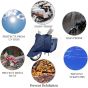 Allextreme XL-7015 Universal Full Bike Body Cover Water Resistant Dustproof Rustproof Two Wheeler Body Cover for Indoor Outdoor Protection (Navy Blue & White, X-Large)
