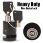 AllExtreme EXHDBL3 Heavy Duty Disc Brake Lock Anti Theft Stainless Steel 7mm Pin Wheel Locking Security Lock for Bike and Motorcycle (Black)