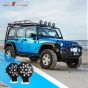 AllExtreme EX7M1B2 7 Inch Round Led Fog Light Universal 17 LED Off Road Driving Roof Lamp for Jeep Bikes and Cars (51W, White Light, 2 PCS)
