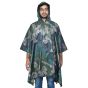 Allextreme Poncho Raincoat Hooded PU Rainwear Foldable Polyester Unisex Windbreaker Heavy Duty Military Impermeable Jacket for Outdoor Hiking Camping - Army Green