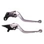 Allextreme AX-LEV64 Clutch Brake Lever Heavy Duty 6 Positions Adjustment for Triumph Tiger (Silver, 2 Pcs)