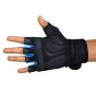 Allextreme AENG001 Multipurpose Gym and Bike Wrist Half Finger Gloves for Fitness Weightlifting Exercise Sport Cycling (Blue_Large)