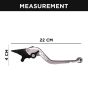 Allextreme AX-LEV64 Clutch Brake Lever Heavy Duty 6 Positions Adjustment for Triumph Tiger (Silver, 2 Pcs)