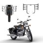 AllExtreme Steel Leg Guard Bike Safety Front Crash Bar Heavy Duty Easy Fitment for Motorcycle Compatible with Reborn and Meteor (Chrome)