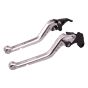 Allextreme AX-LEV64 Clutch Brake Lever Heavy Duty 6 Positions Adjustment for Triumph Tiger (Silver, 2 Pcs)