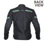 Allextreme SPEEDO Bike Riding Jacket Mesh Fabric Racer Motorcycle Armour Back Elbows Shoulders Protection with All Season Night Visibility Sticker for Men (3XL, Neon Green)