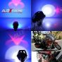 AllExtreme EXU7MB1 U7 Mini CREE LED Fog Light Work Lamp with Hi/Low, Flashing Beam and Blue Angel Eye Ring for Cars and Motorcycles (12W, Blue & White Light, 1 PC)