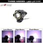AllExtreme EXU7MW1 U7 Mini CREE LED Fog Light Work Lamp with Hi/Low, Flashing Beam and White Light Angel Eye Ring for Cars and Motorcycles (12W, White Light, 1 PC)