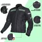 Allextreme SPEEDO Bike Riding Jacket Mesh Fabric Racer Motorcycle Armour Back Elbows Shoulders Protection with All Season Night Visibility Sticker for Men (3XL, Neon Green)