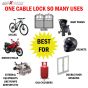 AllExtreme EXMSHL3 Heavy Duty Helmet Lock Anti-Theft Multipurpose Steel Cable Safety Lock With 2 Keys for Bike, Bicycle & Cycle (Color may Vary)