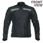 Allextreme SPEEDO Bike Riding Jacket Mesh Fabric Racer Motorcycle Armour Back Elbows Shoulders Protection with All Season Night Visibility Sticker for Men (3XL, Neon Green)
