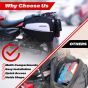 Allextreme EXBSB02 Portable Motorcycle Saddle Bag with Reflective Strips & Large Storage Capacity Having Multiple Pockets for Long journeys (Black & Silver)