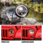 Allextreme 7 Inch Full Ring Round LED Headlight with Hi/Low Beam and Angel Eye Lamp for Harley Davidson Jeep Wrangler (Pack of 2)