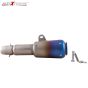 AllExtreme 51mm Inlet Long Grenade Launcher Shape Exhaust Pipe Muffler Silencer with Grenade Explosion Fire Shot Sound for Scooter Motorbike Street Dirt Bike ATV Quad Bike - Grey Blue