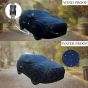 AllExtreme BN7006 Car Body Cover for Maruti Suzuki Baleno with Antenna Pocket Custom Fit Water Resistant Rain Dust Heat for Indoor Outdoor Protection (Blue with Mirror)