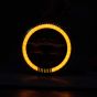 Allextreme EX9TH1P 75W Round White LED Headlight 7 Inch Full Ring Hi/Low Beam Headlamp Angel Eye Compatible with Bullet Wrangler (Pack of 1, Yellow & White)
