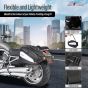 Allextreme EXBSB02 Portable Motorcycle Saddle Bag with Reflective Strips & Large Storage Capacity Having Multiple Pockets for Long journeys (Black & Silver)