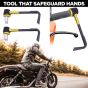 Allextreme EXBHDG 7/8" CNC Protector Handlebar Brake Clutch Lever Protection Guard Compatible for Bullet Bajaj TVS Yamaha and Other Bikes (Golden)
