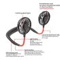 AllExtreme Mini Neck Fan Neckband Sports Fan USB Rechargeable Foldable Cooler for Office Gym Home