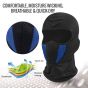 Allextreme Full Face Mask for Riders Anti-Pollution UV Sun Protection Cotton Balaclava Helmet Liner with Air Filter for Men & Women Biker Hiking Cycling Protective Bike Riding Gear (Black & Blue)