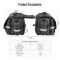Allextreme 72L Motorcycle Saddle Bag with Rain Cover & Reflective Strips Polyester Multi Compartments Large Storage Capacity Saddlebags for All Sports Street Bikes (Black)