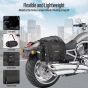 Allextreme 72L Motorcycle Saddle Bag with Rain Cover & Reflective Strips Polyester Multi Compartments Large Storage Capacity Saddlebags for All Sports Street Bikes (Black)