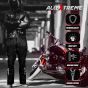 Allextreme AIR EVO Motorcycle Riding Pants with Knee and Hip HDEVA Protectors 300GSM Mesh-Fabric All-Seasons Universal Fit Suited for Outdoor (Black, 2XL)
