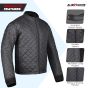 Allextreme Winter Liner for Riding Jacket Quilted Full Sleeved Thermal Running Softshell Windbreaker Jackets (L, Black)
