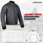Allextreme Winter Liner for Riding Jacket Quilted Full Sleeved Thermal Running Softshell Windbreaker Jackets (M, Black)