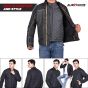 Allextreme Winter Liner for Riding Jacket Quilted Full Sleeved Thermal Running Softshell Windbreaker Jackets (5XL, Black)