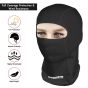 Allextreme Upgraded Full Face Mask for Riders Anti-Pollution UV Sun Protection Cotton Balaclava Neck Cover Bandana Helmet Liner for Men & Women Biker Hiking Cycling Protective Bike Riding Gear (Black)