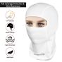 Allextreme Upgraded Full Face Mask for Riders Anti-Pollution UV Sun Protection Cotton Balaclava Neck Cover Bandana Helmet Liner for Men & Women Biker Hiking Cycling Protective Bike Riding Gear (White)