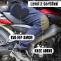 Allextreme Denim Bike Riding Pants with Heavy Duty XY Level 2 Certified HDEVA Knee and Hip Armor Rider Gear Jeans All Weather Protection for Riders Cycling Motorcycle Racing (Navy Blue, 36)