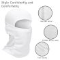 Allextreme Full Face Mask for Riders Anti-Pollution UV Sun Protection Dryfit 9 in 1 Balaclava Helmet Liner with Air Filter for Men & Women Biker Hiking Cycling Protective Bike Riding Gear (White)