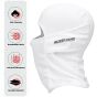 Allextreme Full Face Mask for Riders Anti-Pollution UV Sun Protection Dryfit 9 in 1 Balaclava Helmet Liner with Air Filter for Men & Women Biker Hiking Cycling Protective Bike Riding Gear (White)