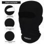 Allextreme Full Face Mask for Riders Anti-Pollution UV Sun Protection Cotton Balaclava Neck Cover Bandana Helmet Liner for Men & Women Biker Hiking Cycling Protective Bike Riding Gear (Black)