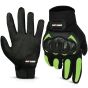 Allextreme Probiker Full Finger Motorcycle Riding Gloves with Hard Knuckle Protective Shells for Motorbike Racing Biking Climbing (M, Green)