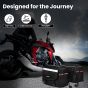 Allextreme 72L Motorcycle Saddle Bag | Heavy-Duty Waterproof Double Side Bag with Dual Locking System, Inner Liners & Rain Covers | Large Touring Saddle Bags for All Straight Exhaust Bikes (Black)