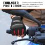 Allextreme Half Finger Riding Gloves for Bikers Strong Knuckle Protection Anti-Skid Palm Grip & Breathable Mesh Bike Hand Glove for Motorcycle Cycling Hiking Climbing Mountaineering (Black Red, XXL)
