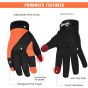 Allextreme Full Finger Bike Riding Gloves for Rider | Breathable Mesh Motorcycle Gloves with Knuckle Guard & Screen Touch Feature | Anti-Skid Grip Riding Gear for Bikers (XXL, Black & Orange)