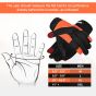 Allextreme Full Finger Bike Riding Gloves for Rider | Breathable Mesh Motorcycle Gloves with Knuckle Guard & Screen Touch Feature | Anti-Skid Grip Riding Gear for Bikers (XXL, Black & Orange)