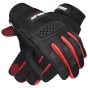 Allextreme Full Finger Bike Riding Gloves with Strong Knuckle Protective Shells Anti-Skid Surface Breathable Mesh Glove for Motorcycle Cycling Climbing Mountaineering Hiking (XL, Black Red)